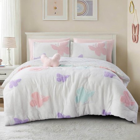 - 11105182 طقم غطاء تخت ميكروفيبر 5قطع FLUTTA MULTI TWIN 180×230
