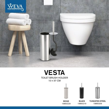 حمالة فرشاة مرحاض ستانلس VESTA