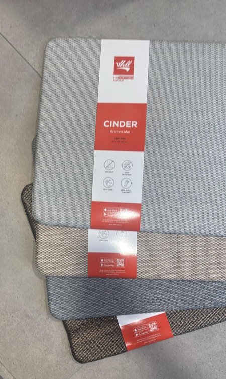 دعسة مطبخ CINDER LIGHT GREY 50X100 CM -19450212