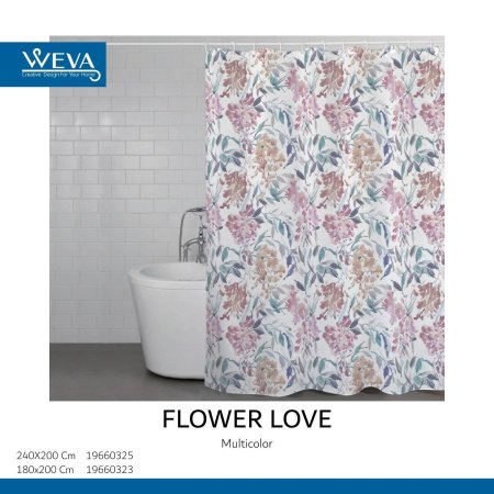 ستارة حمام طبقة  FLOWER LOVE MULTICOLOR SHOWER 180×200 19660323