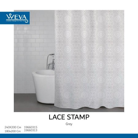 ستارة حمام طبقة LACE STAMP WARM GREY SHOWER 180×200 - 19660313