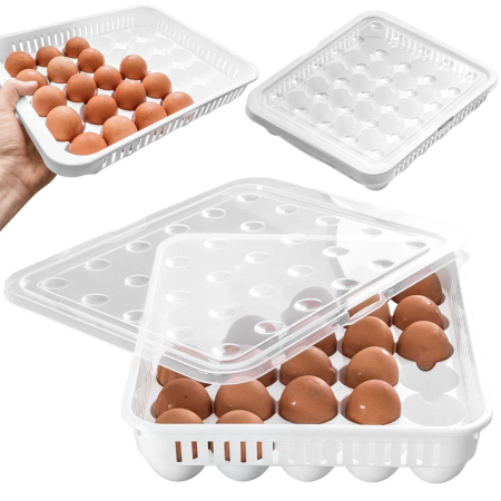 حافظة بيض - Egg Storage Box - قياسين: 15/30 حبة