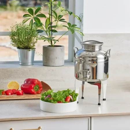 حاوية حفظ زيت الزيتون - 3 لتر - مع ستاند - بريميوم