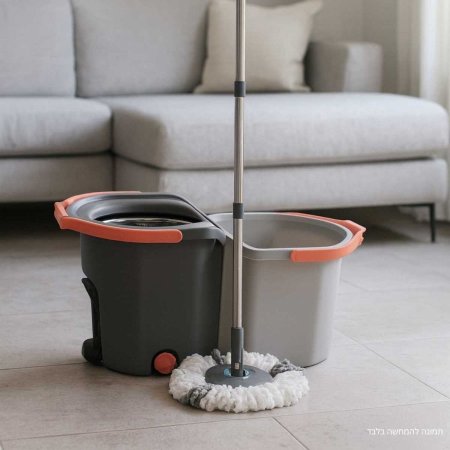 طقم ممسحة دوارة مع دلو عصر احترافي - Dalo
