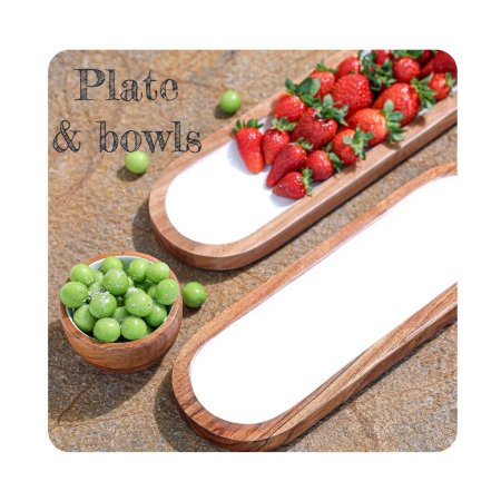 صحن تضييق بيضاوي خشب طويل